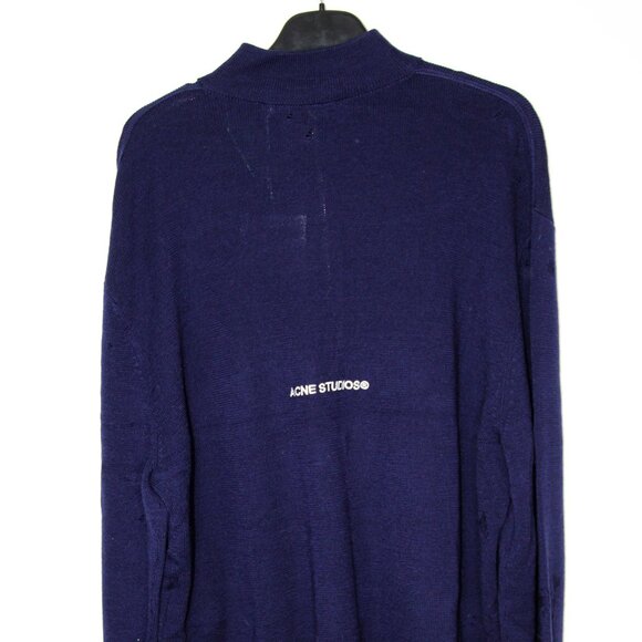 BNWT AW24 ACNE STUDIOS DISTRESSED ZIP CARDIGAN L - Picture 3 of 12